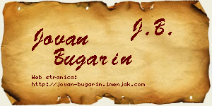 Jovan Bugarin vizit kartica
